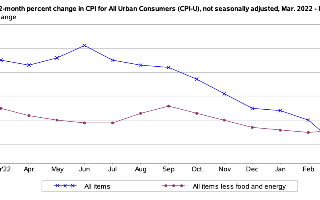 The Consumer Price Index Rose 0.1% Seasonally Adjusted in March and Rose 5.0% Annually