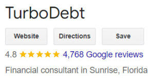 TurboDebt Google Reviews