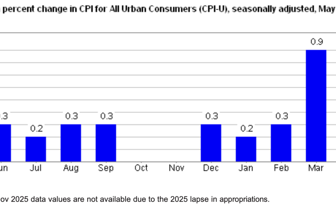 The Consumer Price Index Rises 0.5% In May, Seasonally Adjusted, and Jumps to 4.2% Annually
