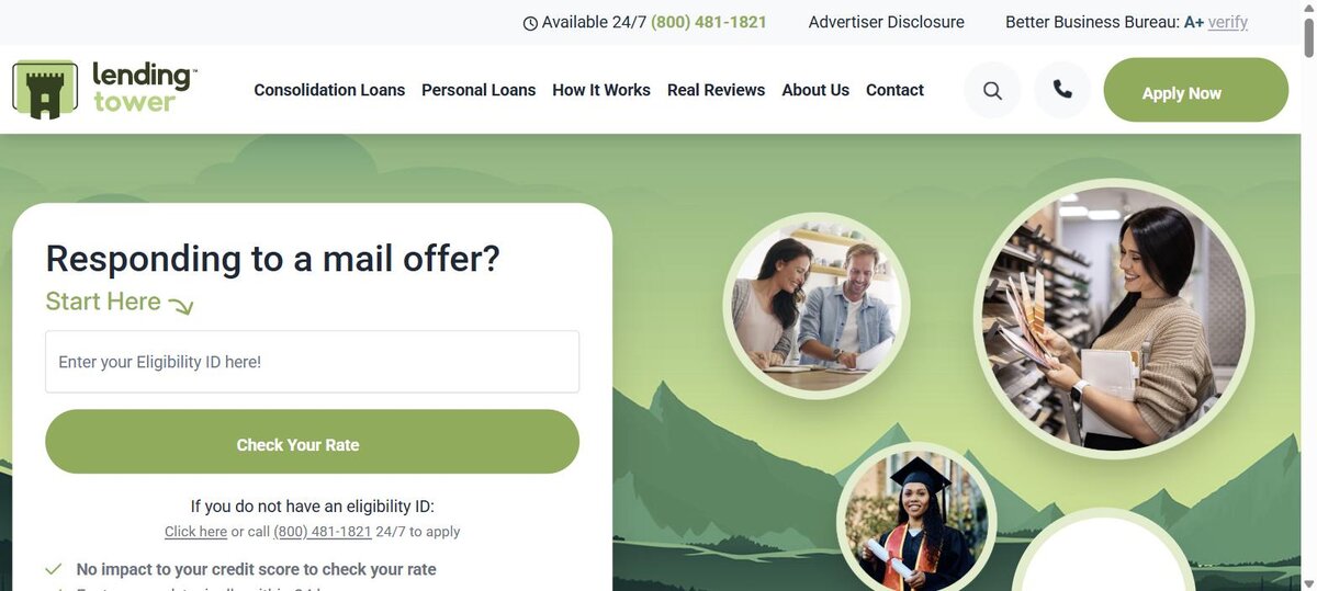 Lending Tower homepage